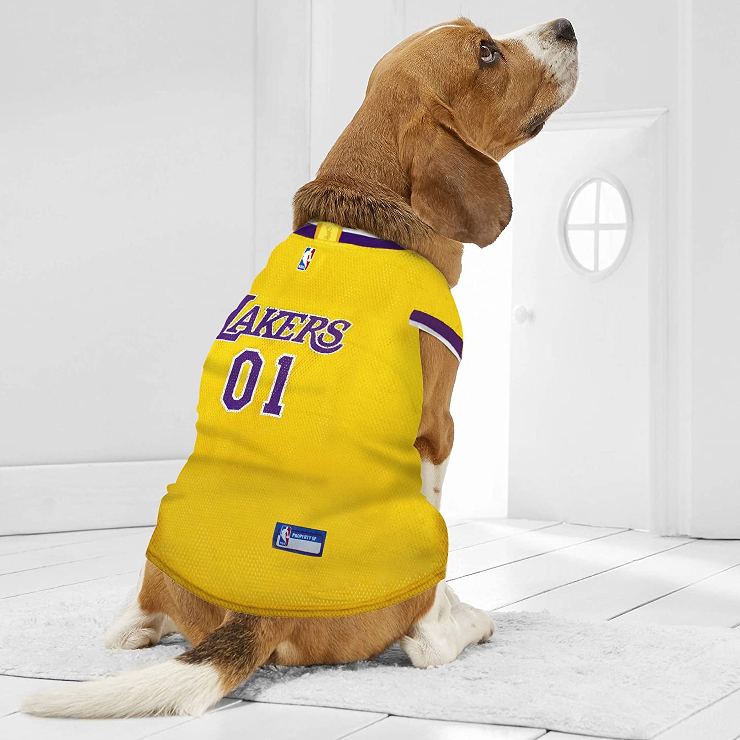 NBA Los Angeles Lakers Dog Jersey - Large Tank Top for Basketball Fans' Pets