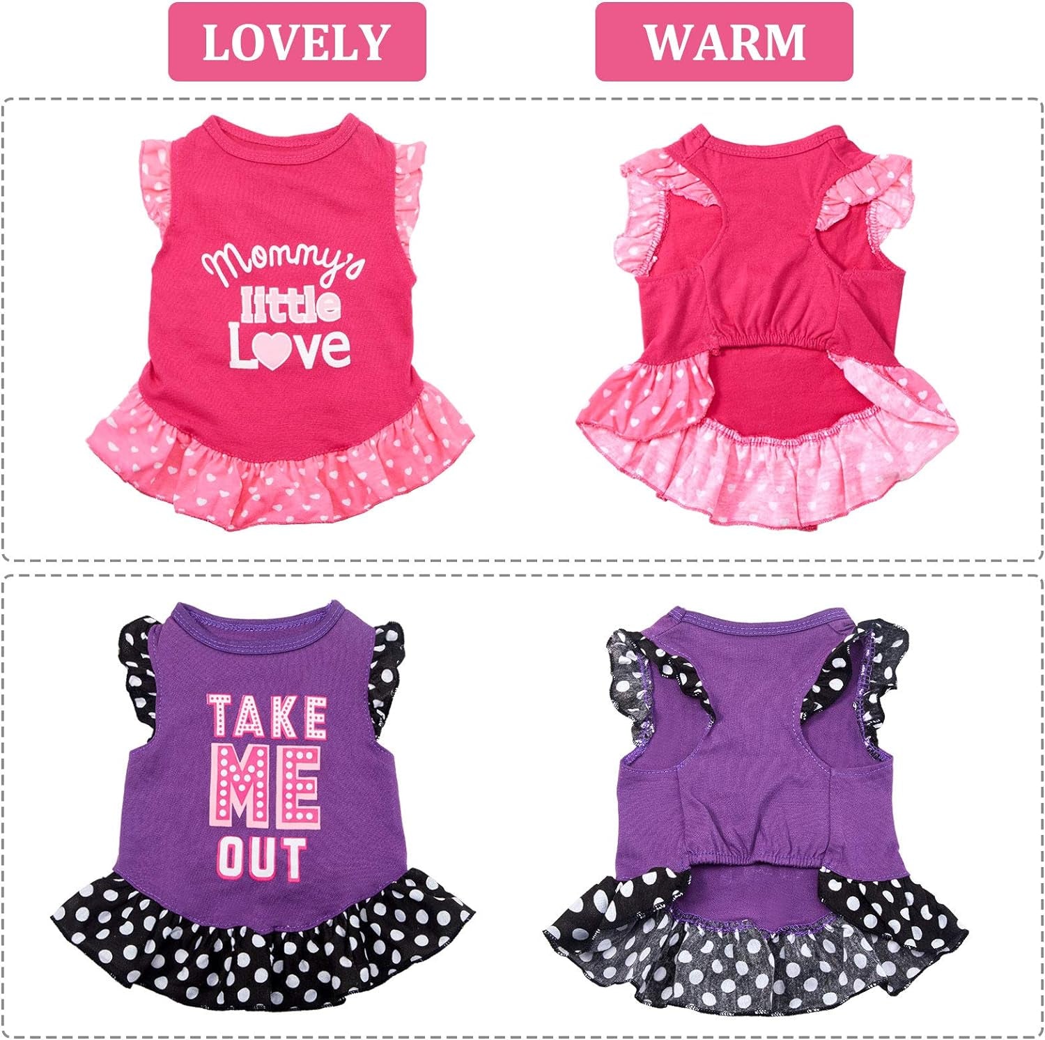 Adorable 2-Piece Love and Me Dog Dresses for Cute Girls - Perfect Summer Apparel for Medium Breeds!