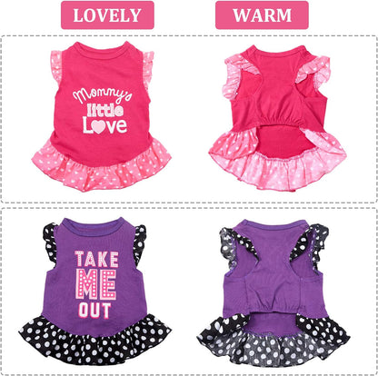 Adorable 2-Piece Love and Me Dog Dresses for Cute Girls - Perfect Summer Apparel for Medium Breeds!
